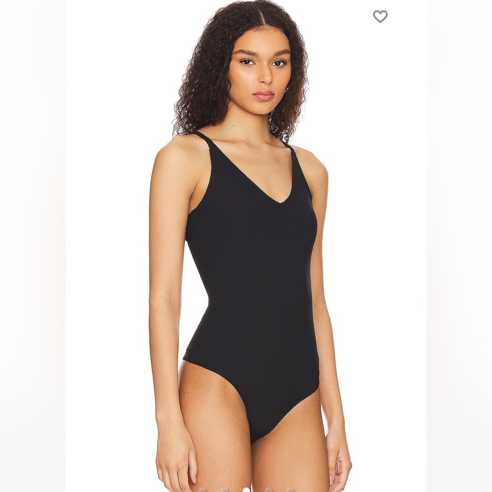 Spanx Ribbed Deep V-Neck Bodysuit